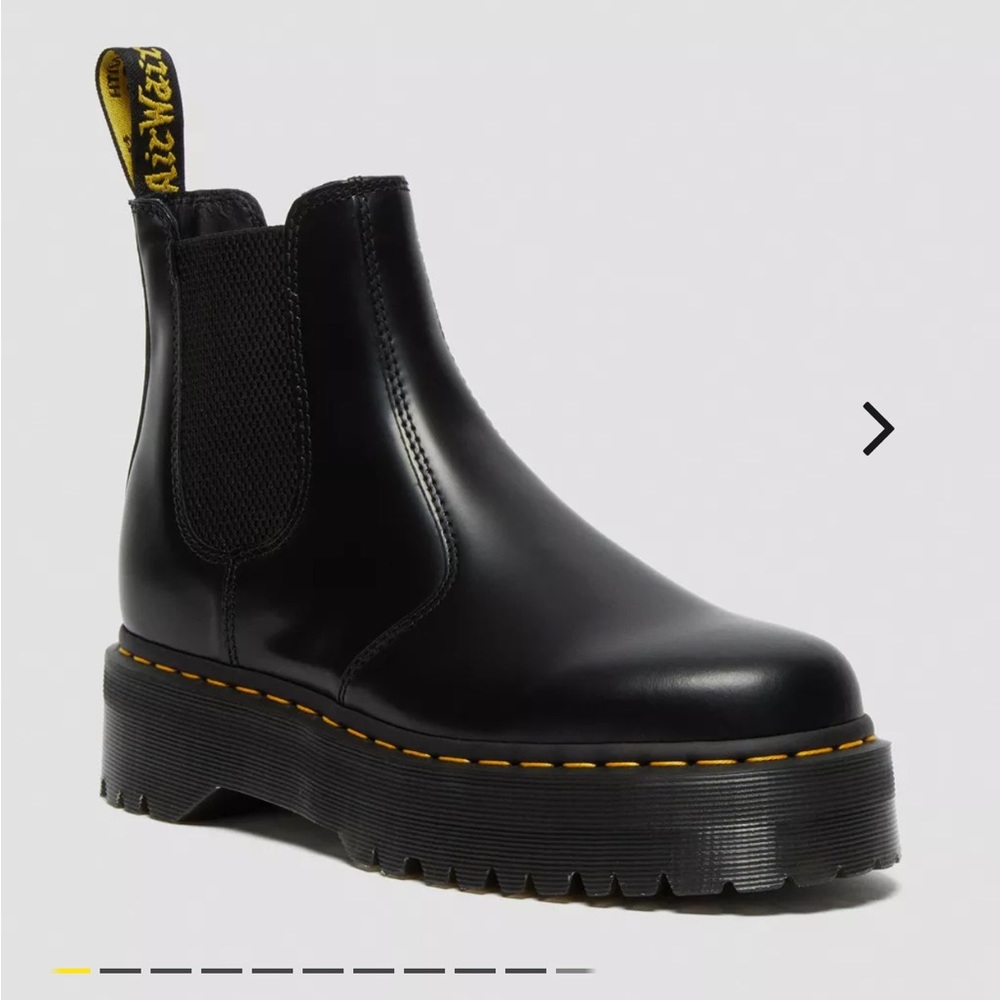 doc marten platform chelsea boots